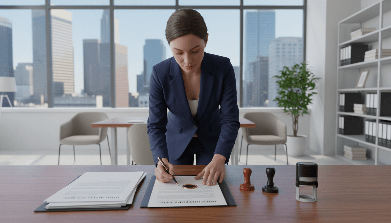 Same-day notarization service